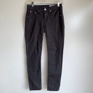Rag & Bone Charcoal Skinny Low Rise Jeans Size 25